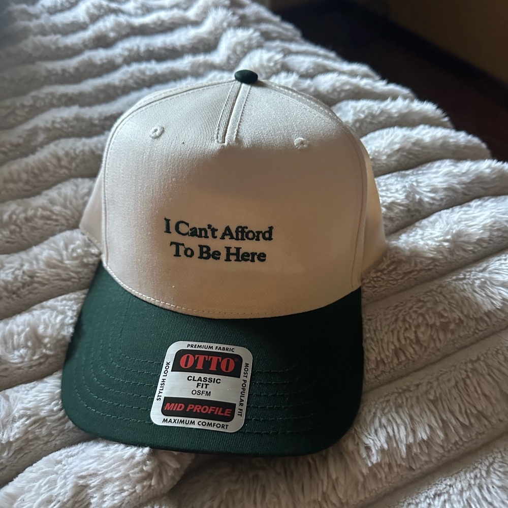 OTTO Cream and Green embroidered hat